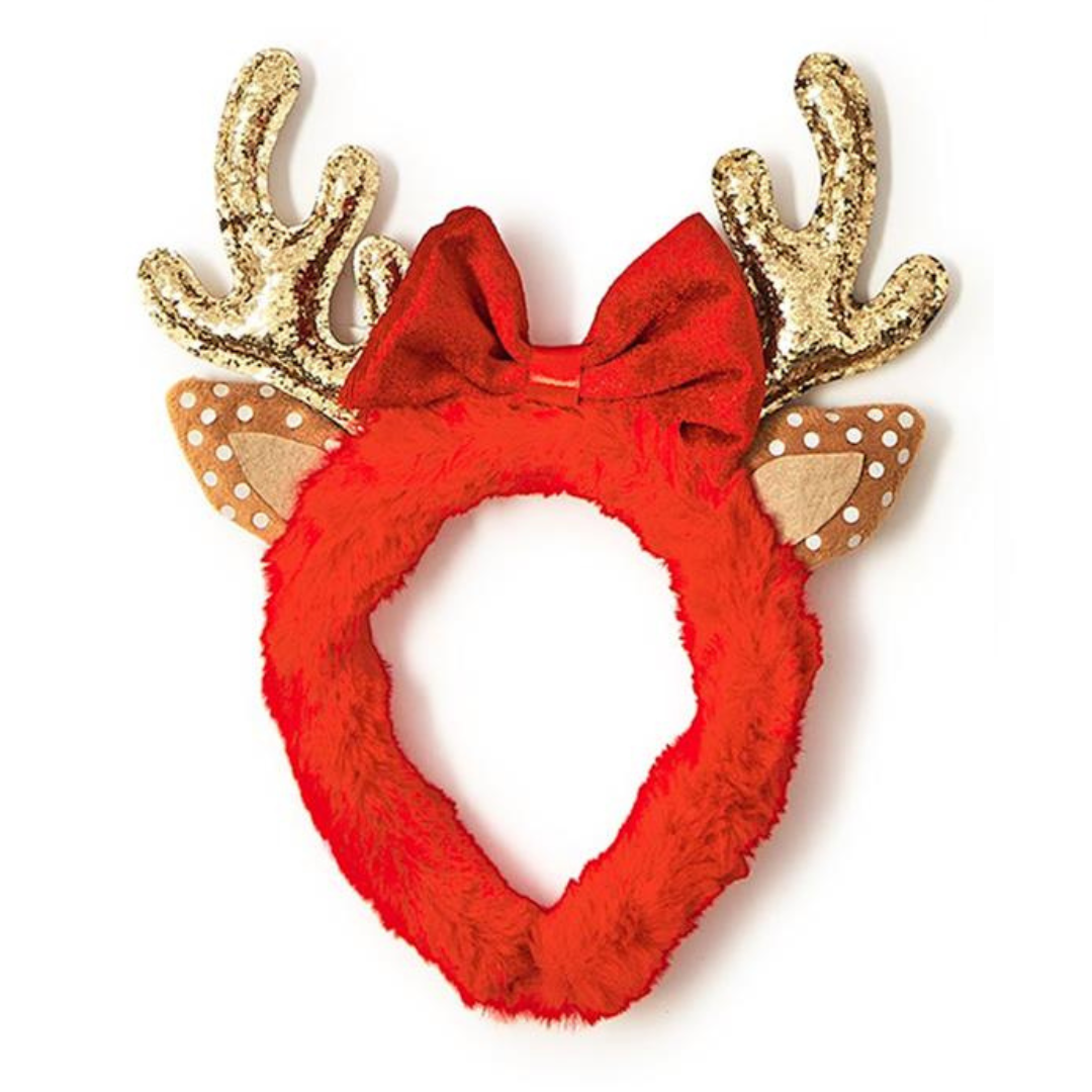 Two's Company Hand-Crafted Holiday Antlers Headband - The Cottage