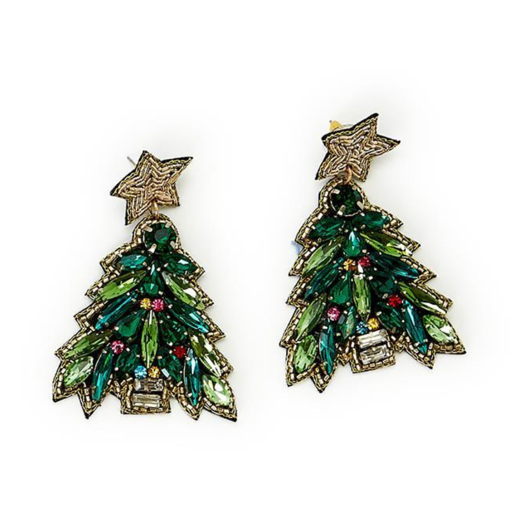 Two's Company Holiday Themed Statement Earrings - The Cottage