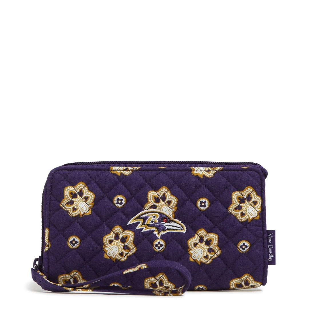 Vera Bradley RFID Front Zip Wristlet - Baltimore Ravens