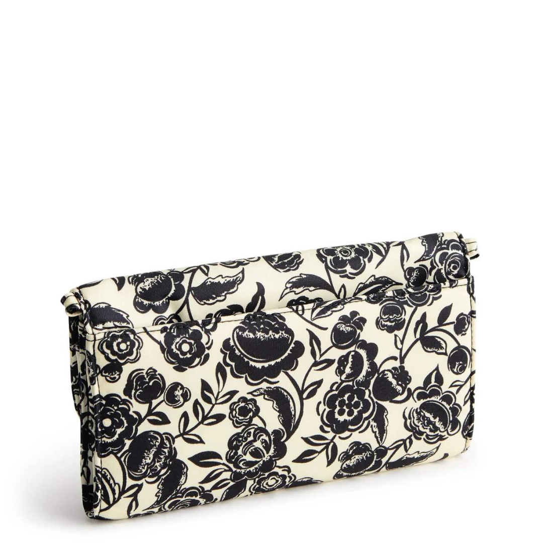 Vera Bradley Wildwood Wallet Crossbody- Bubbly Flowers Black