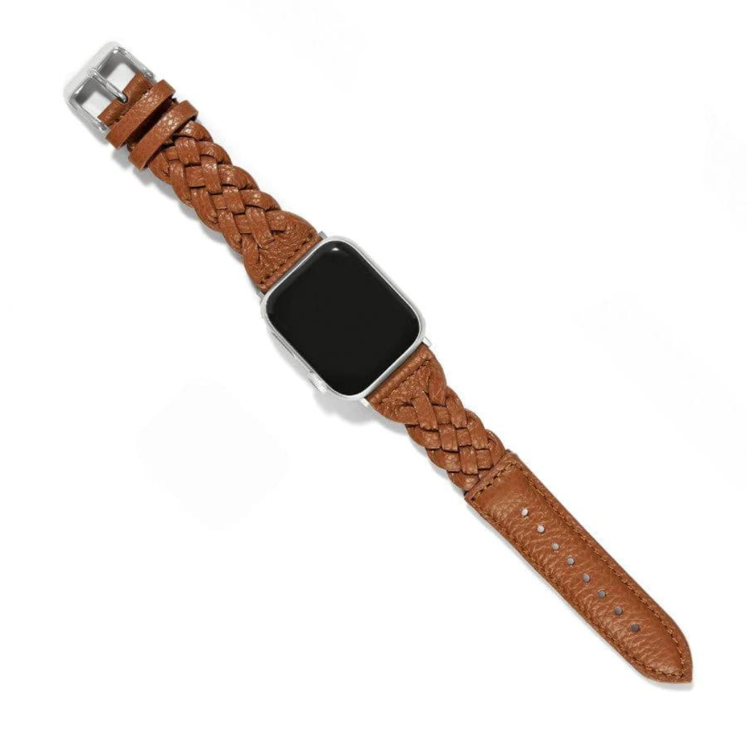 Brighton Sutton Braided Leather Apple Watch Band - Light Brown