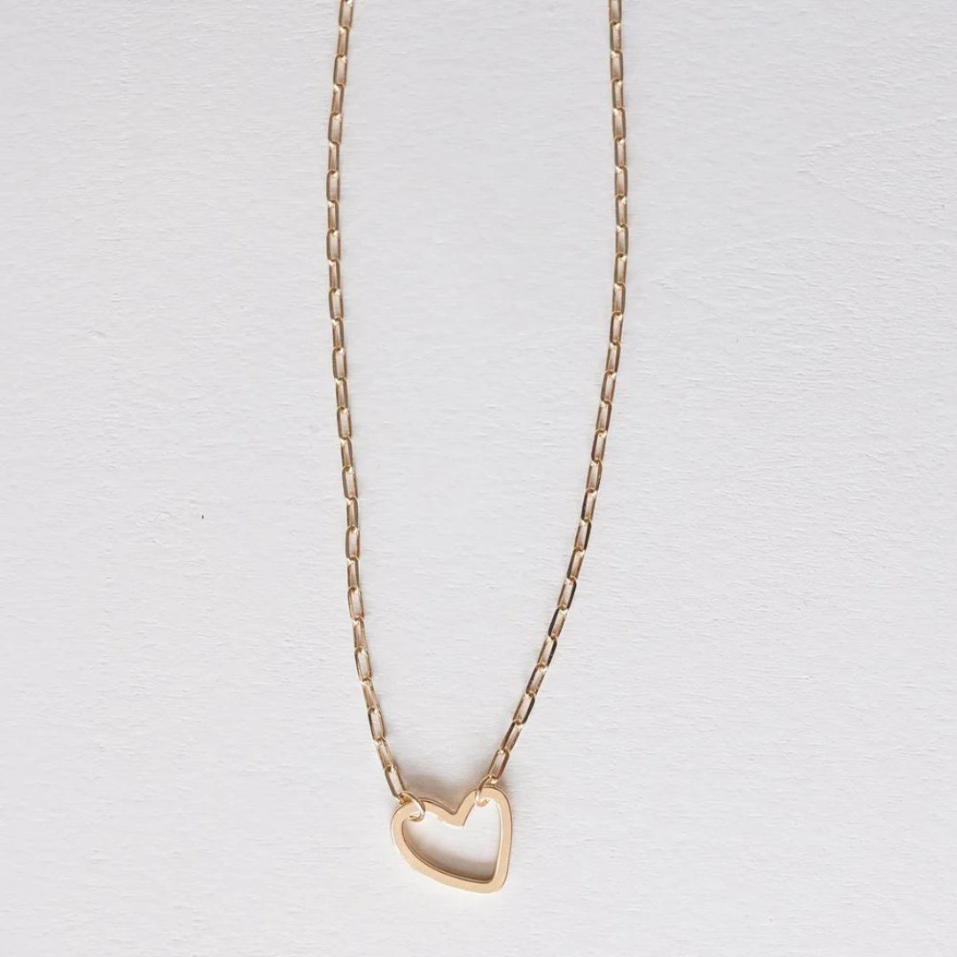 Leslie Curtis Parker Paperclip Heart Necklace