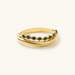 Nikki Smith Kiera Emerald Stacked Ring - Gold - The Cottage