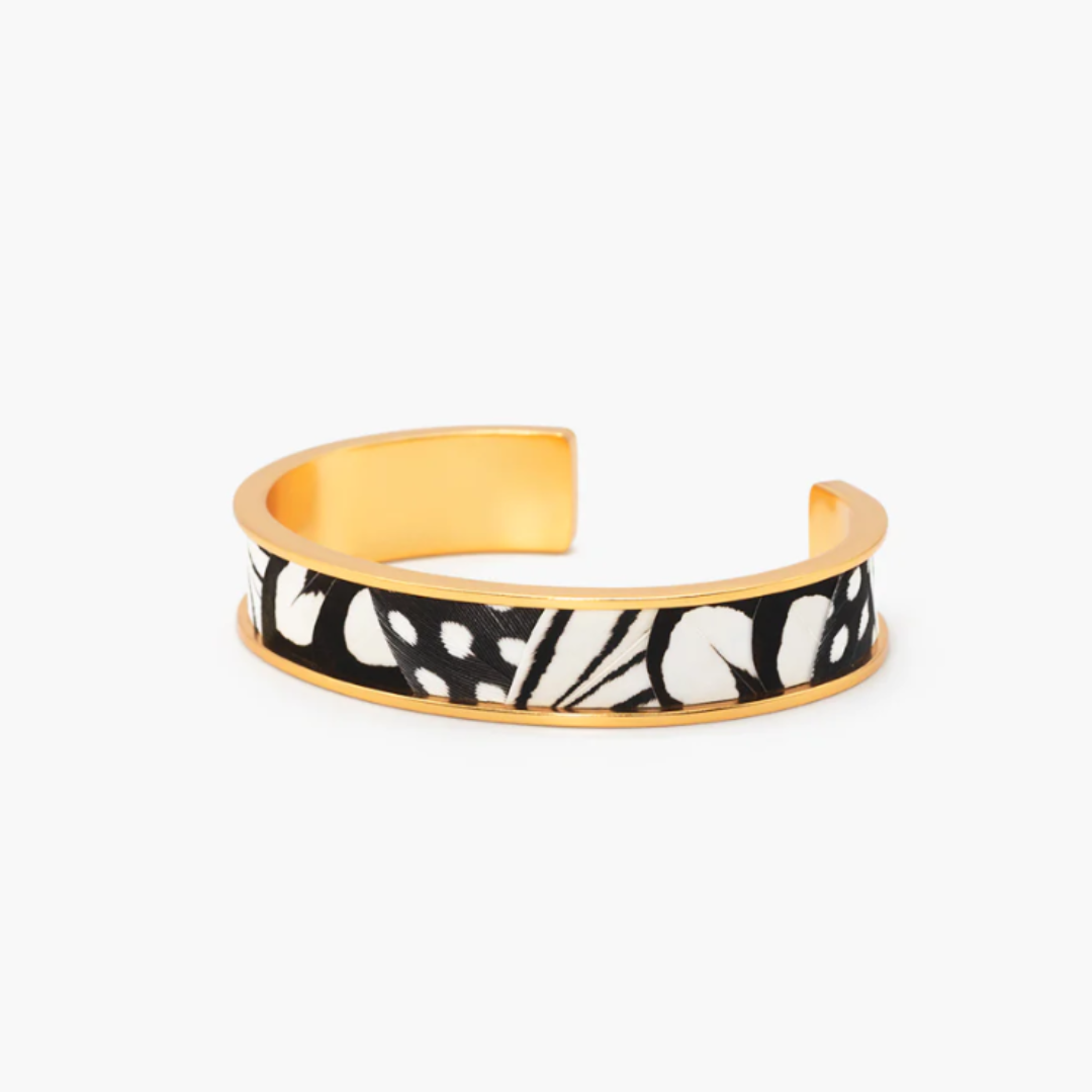 Brackish Homer Thin Cuff Bracelet - Pheasant Feathers - The Cottage