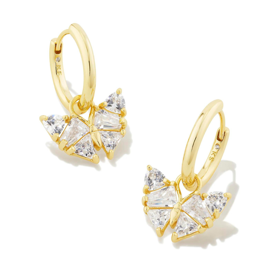 Kendra Scott Blair Butterfly Huggie Earrings - Gold