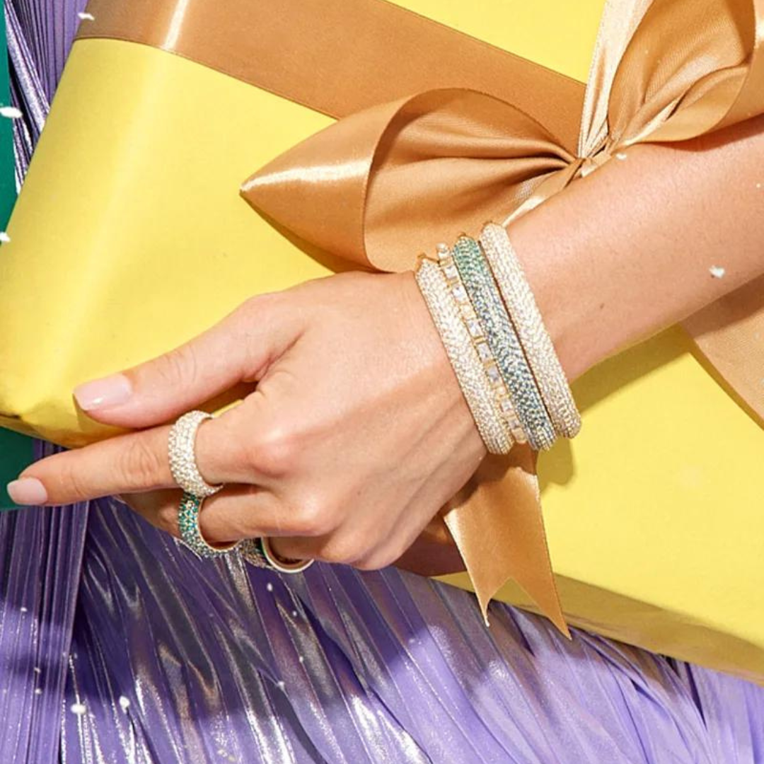 Kendra Scott Jack Crystal Cuff Bracelet gold tone Clear crystal-flawed |  eBay