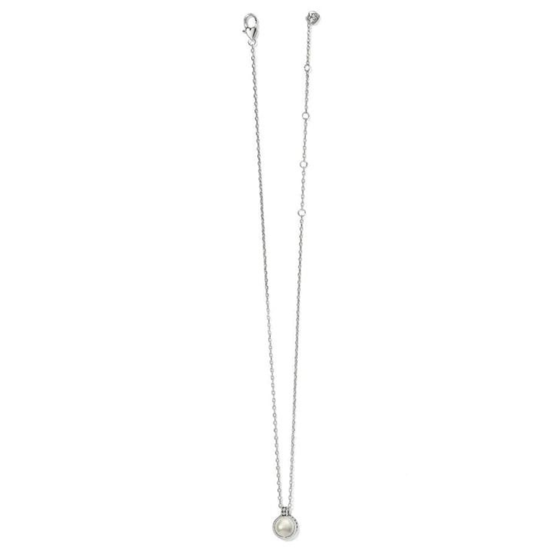 Brighton Pebble Dot Pearl Short Necklace - Silver