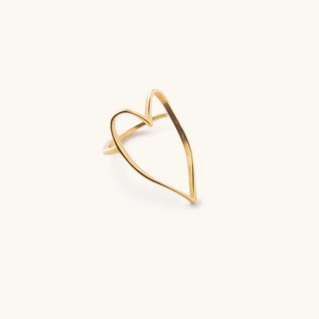 Nikki Smith Lovie Heart Ring - Gold - The Cottage