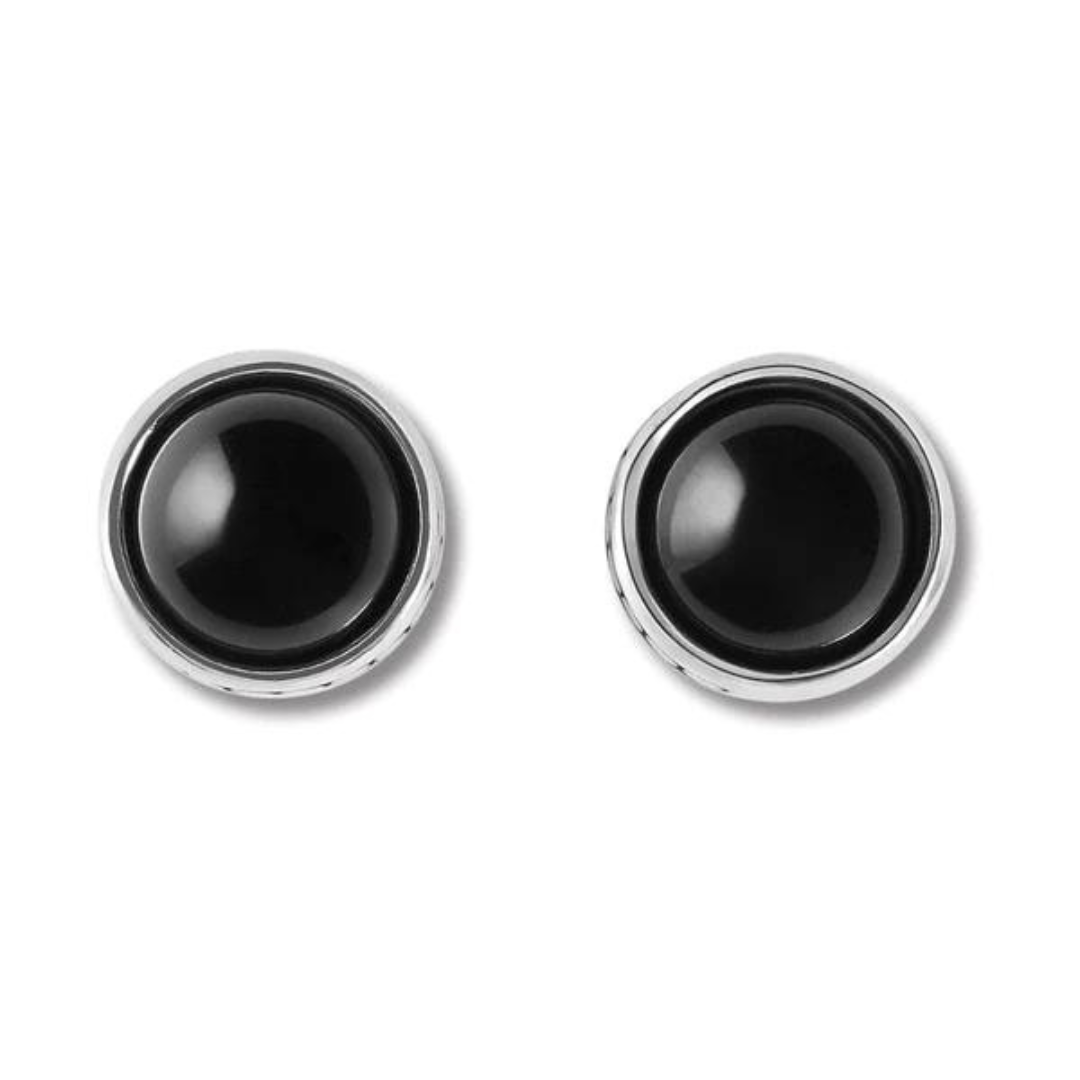 Brighton Pebble Dot Onyx Post Earrings