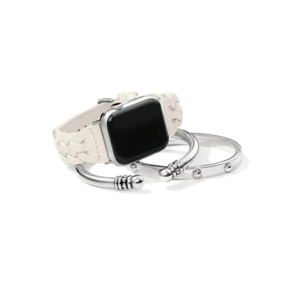 Brighton Sutton Braided Apple Watch Band - White - The Cottage