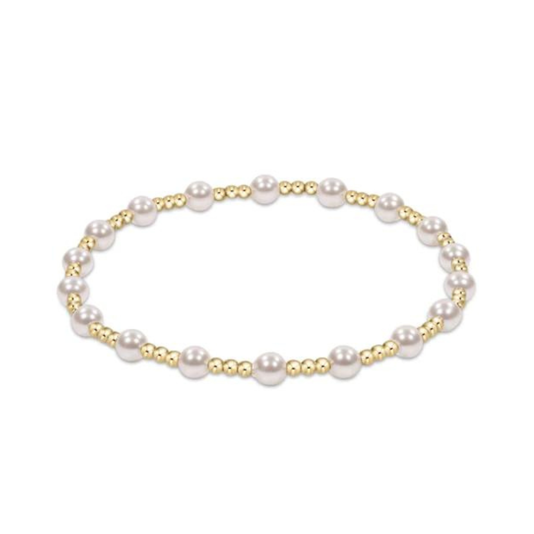 Enewton Classic Sincerity Pattern 4mm Bead Bracelet - Pearl