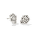 Kendra Scott Framed Tessa Druzy Stud Earrings - Rhodium - The Cottage