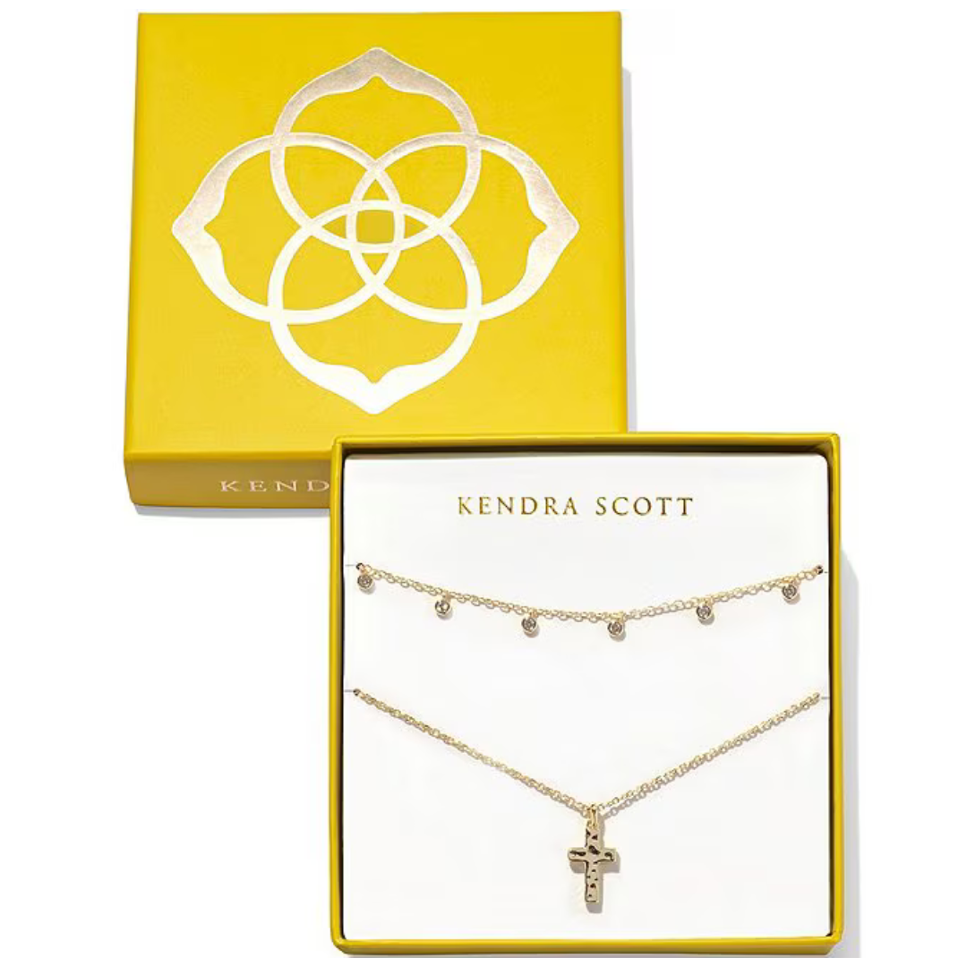 Kendra Scott Amelia Cross Necklace Gift Set - Gold