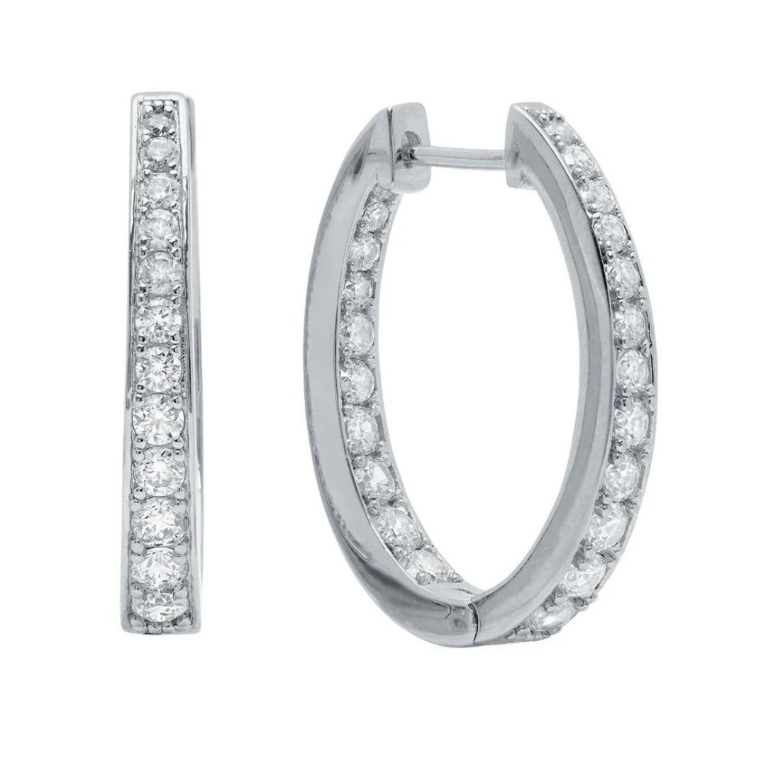 Crislu Small Hinged Hoop Earrings