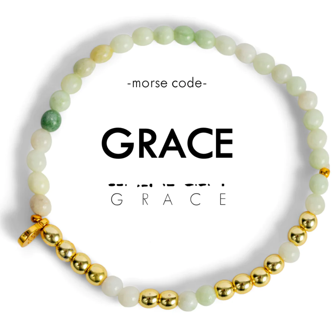 Ethic Goods Gold Morse Code Bracelet - Grace
