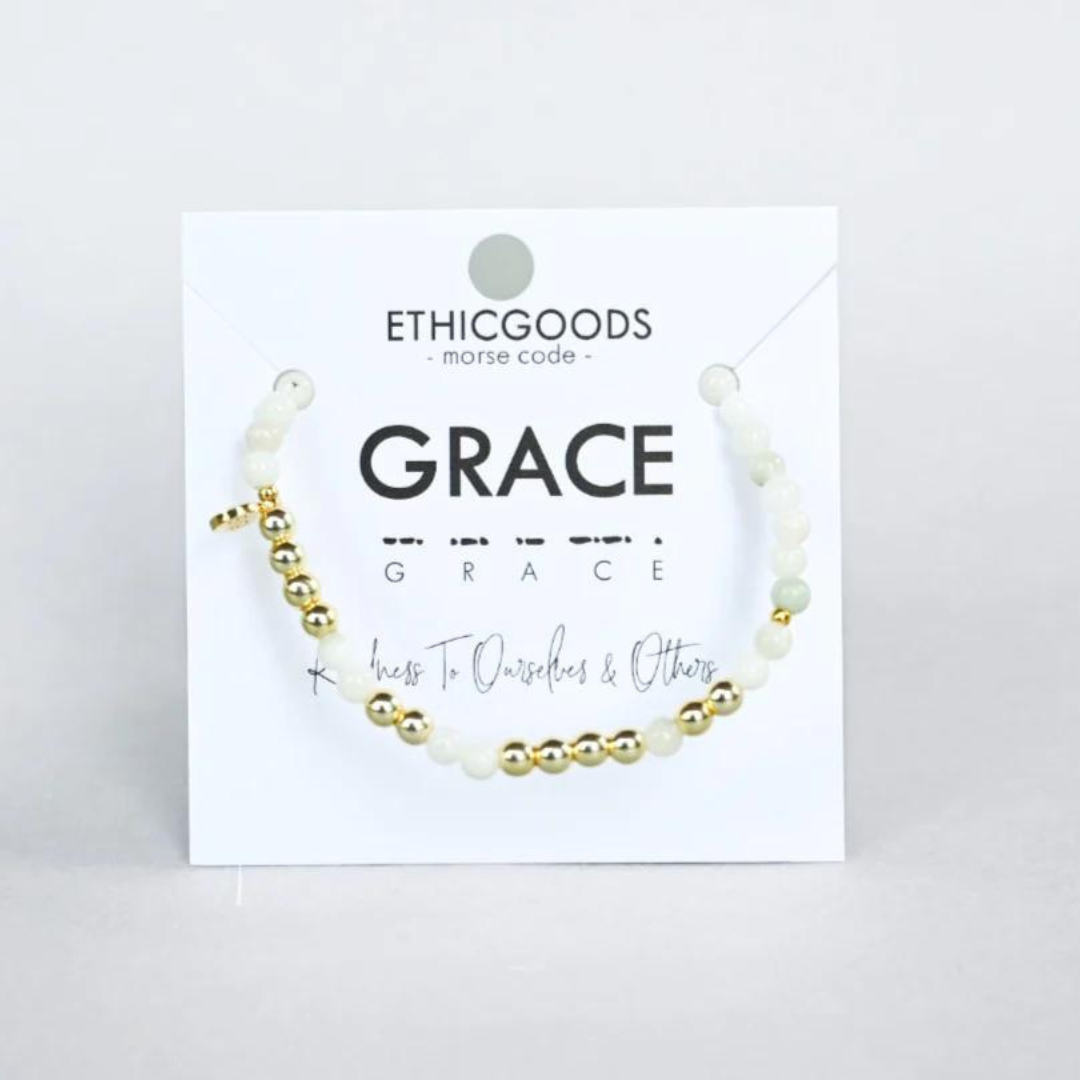 Ethic Goods Gold Morse Code Bracelet - Grace