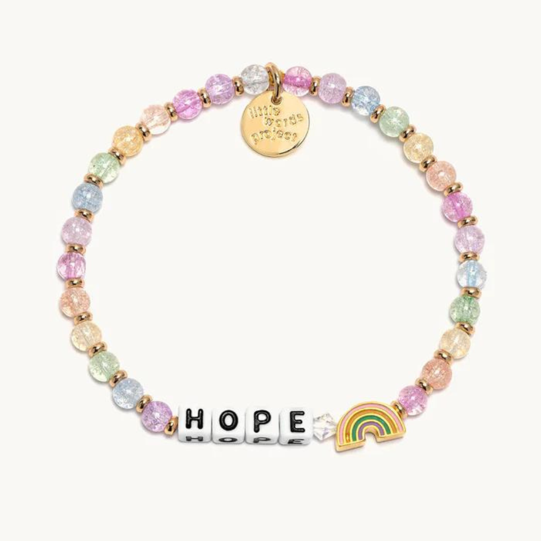 Little Words Project Rainbow Bead Bracelet - Hope