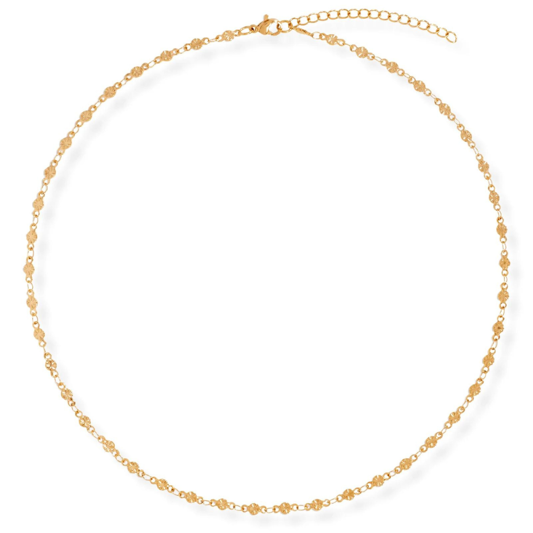 Ellie Vail Garcelle Mini Disc Chain Necklace - Gold