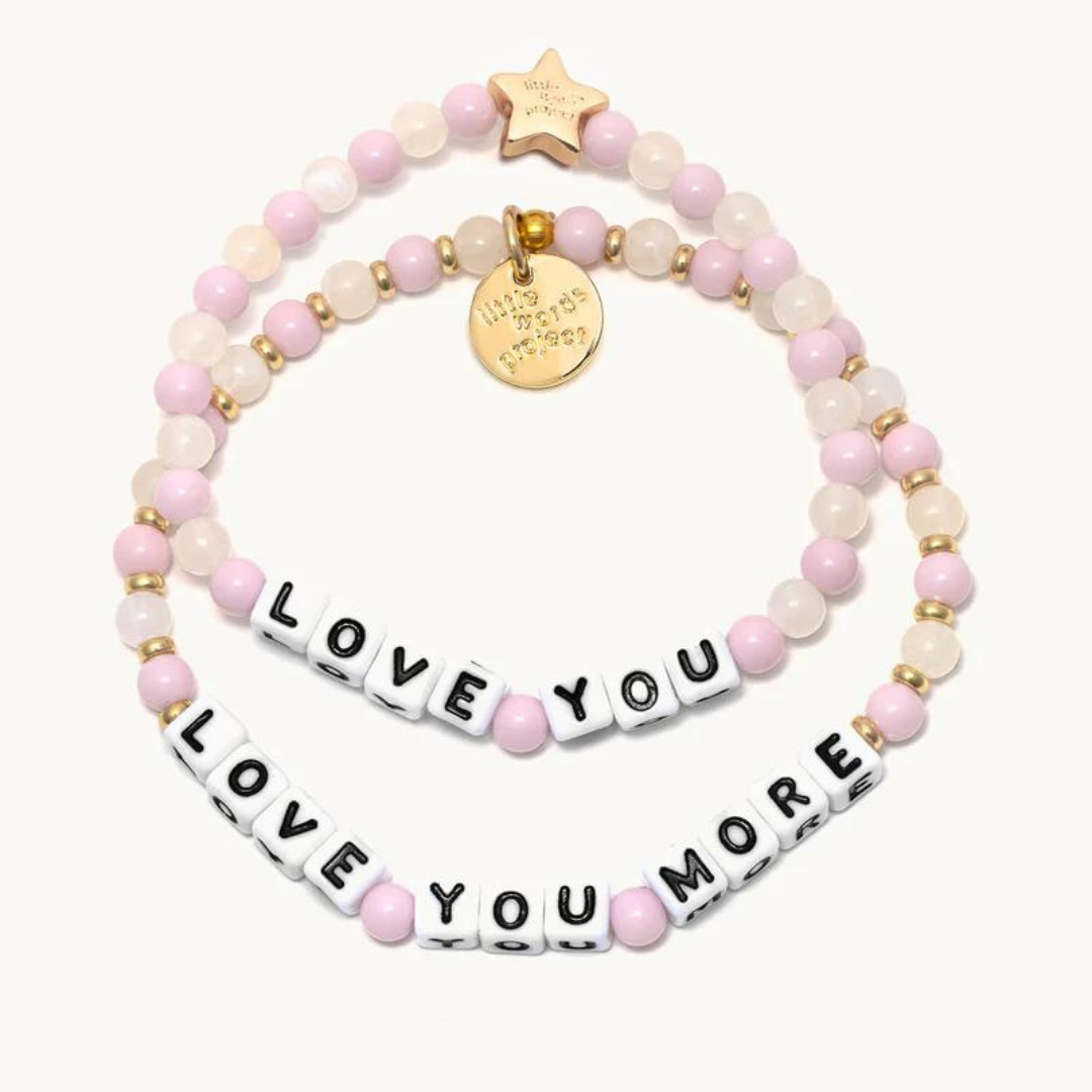 Little Words Project Sweetie Bead Bracelet Set - Love You & Love You More
