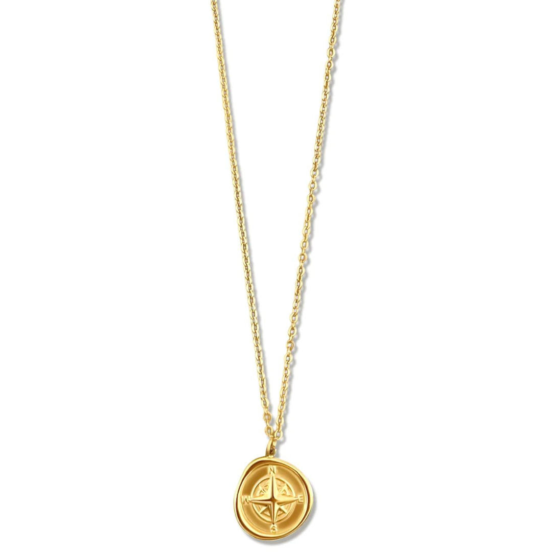 Ellie Vail Aerin Compass Pendant Necklace - Gold