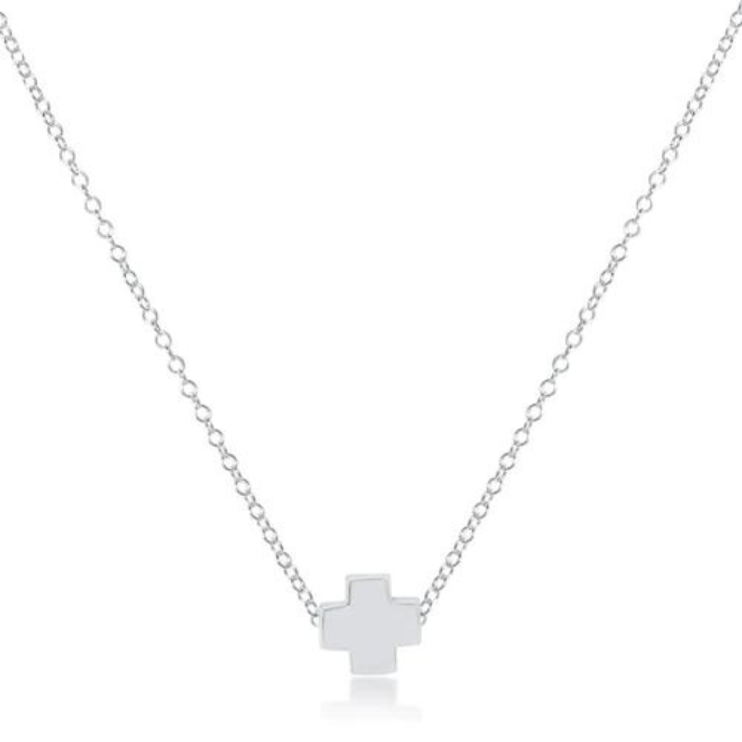 Enewton Sterling Signature Cross Necklace - Off-White