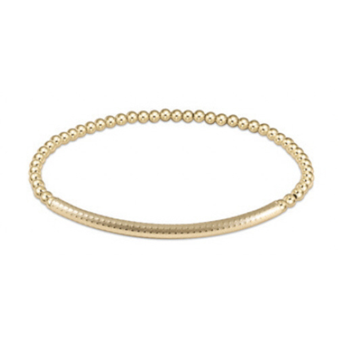 Enewton Classic Gold Bliss Bar Textured Bracelet