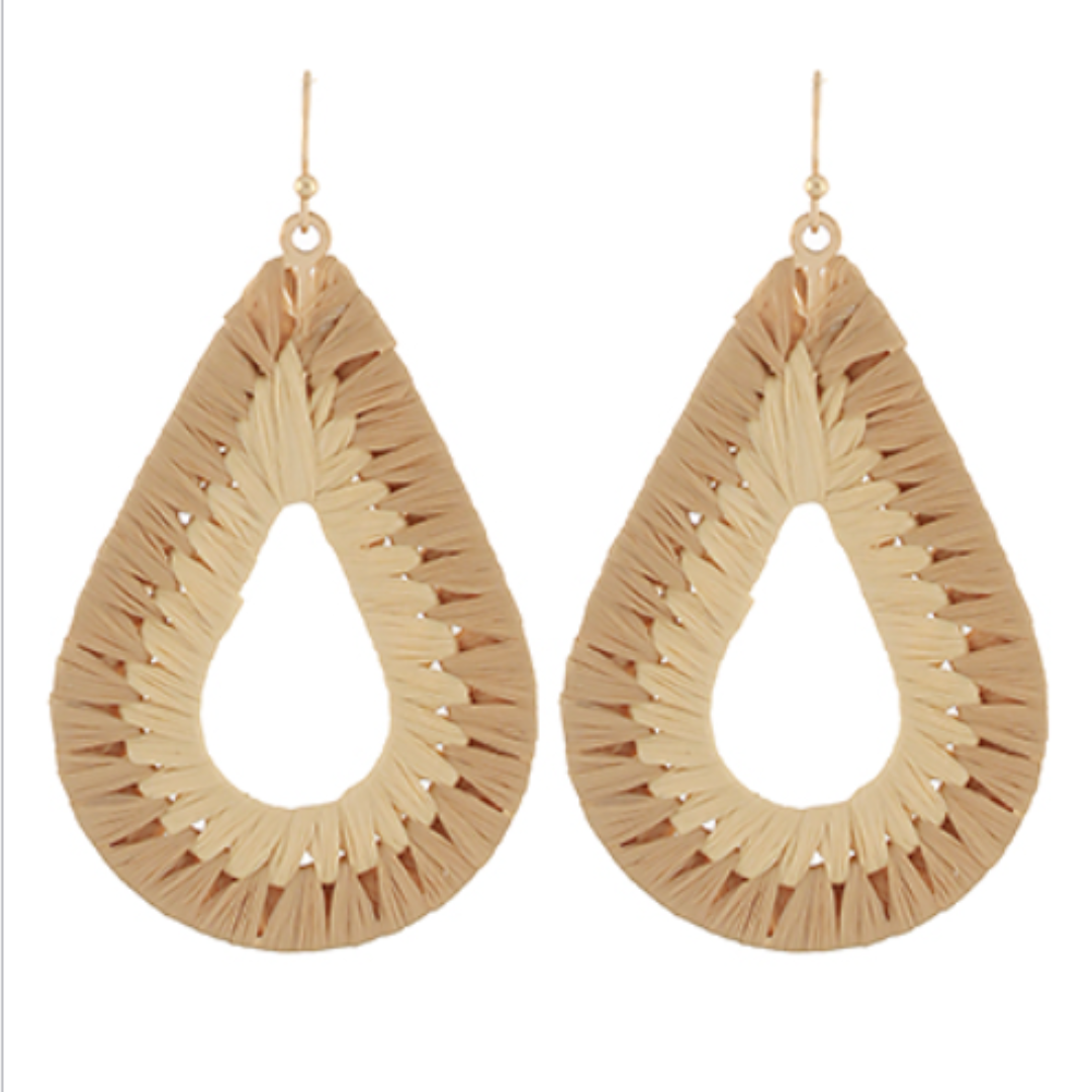 Raffia Teardrop Earrings