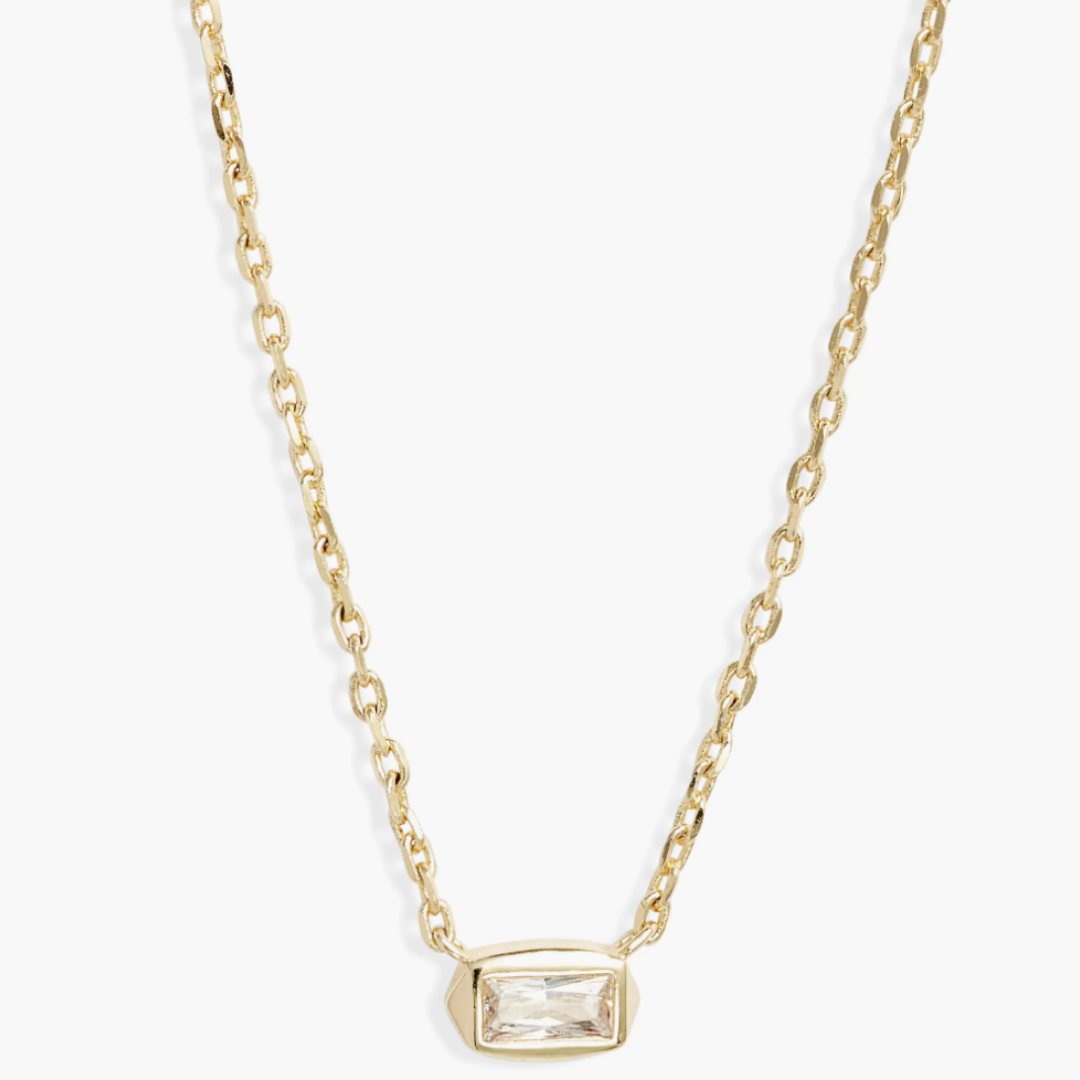 Kendra Scott Fern Crystal Necklace - White Crystal
