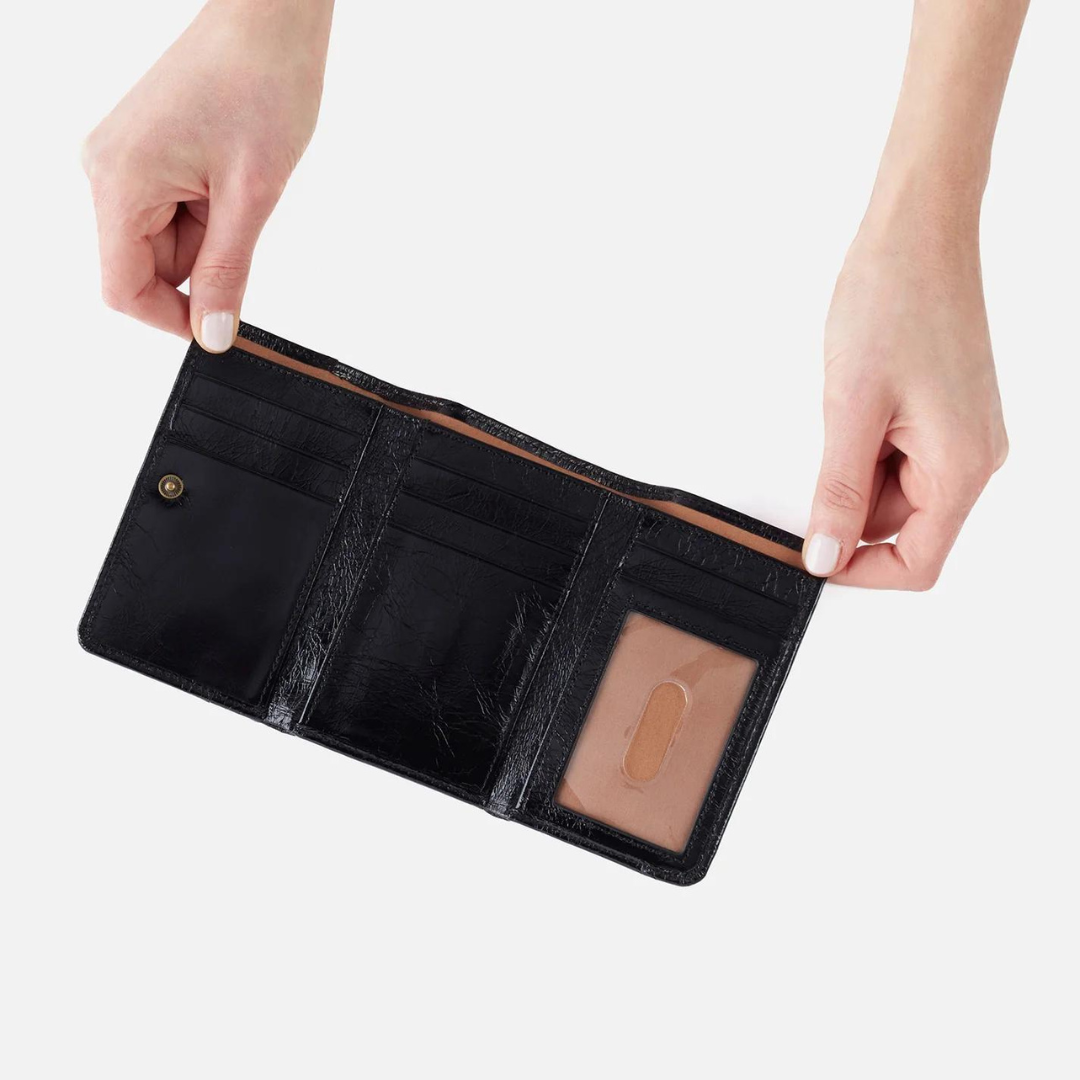 Hobo Jill Trifold Wallet Polished Leather
