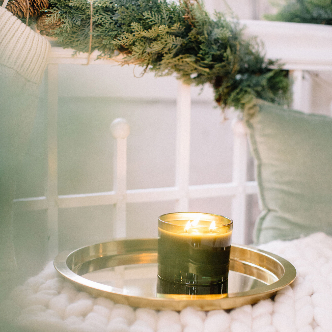 Thymes Frasier Fir Green 3-Wick Candle