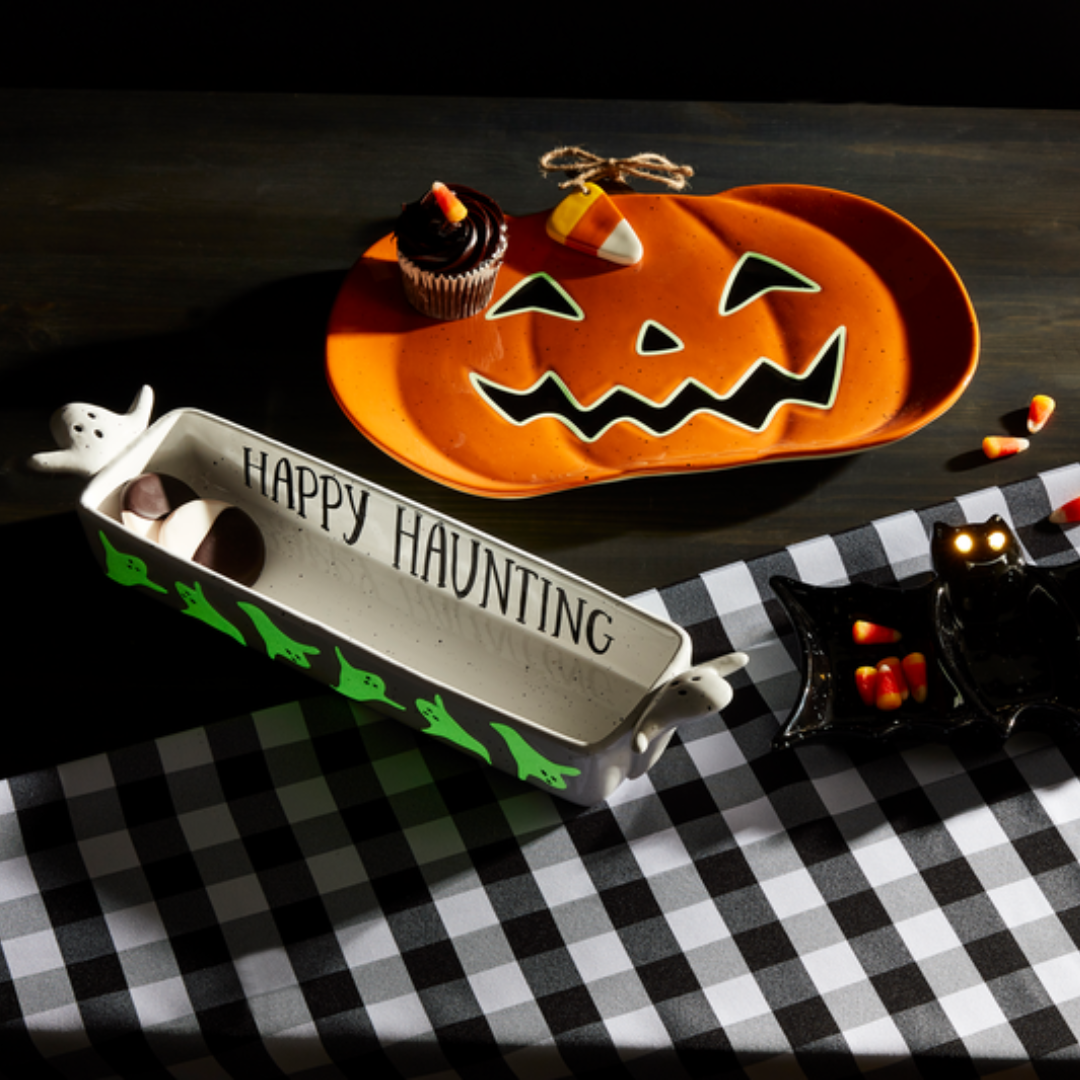 Mud Pie Jack-O-Lantern Glow Platter