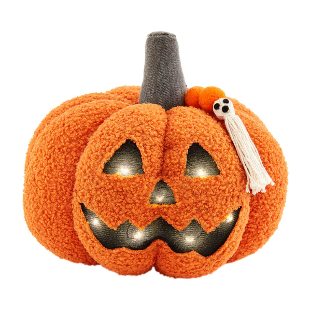 Mud Pie Sherpa Light-Up Pumpkin