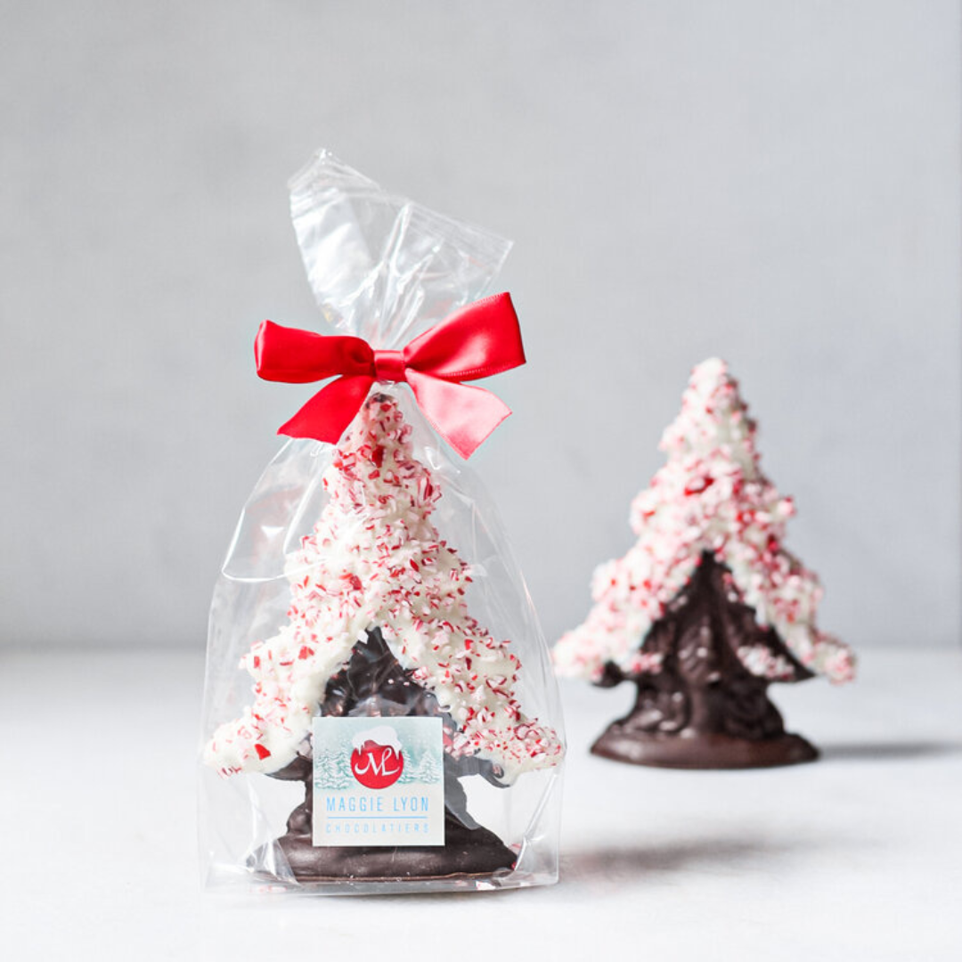 Maggie Lyon Dark Chocolate Tree w/ Peppermint Snow