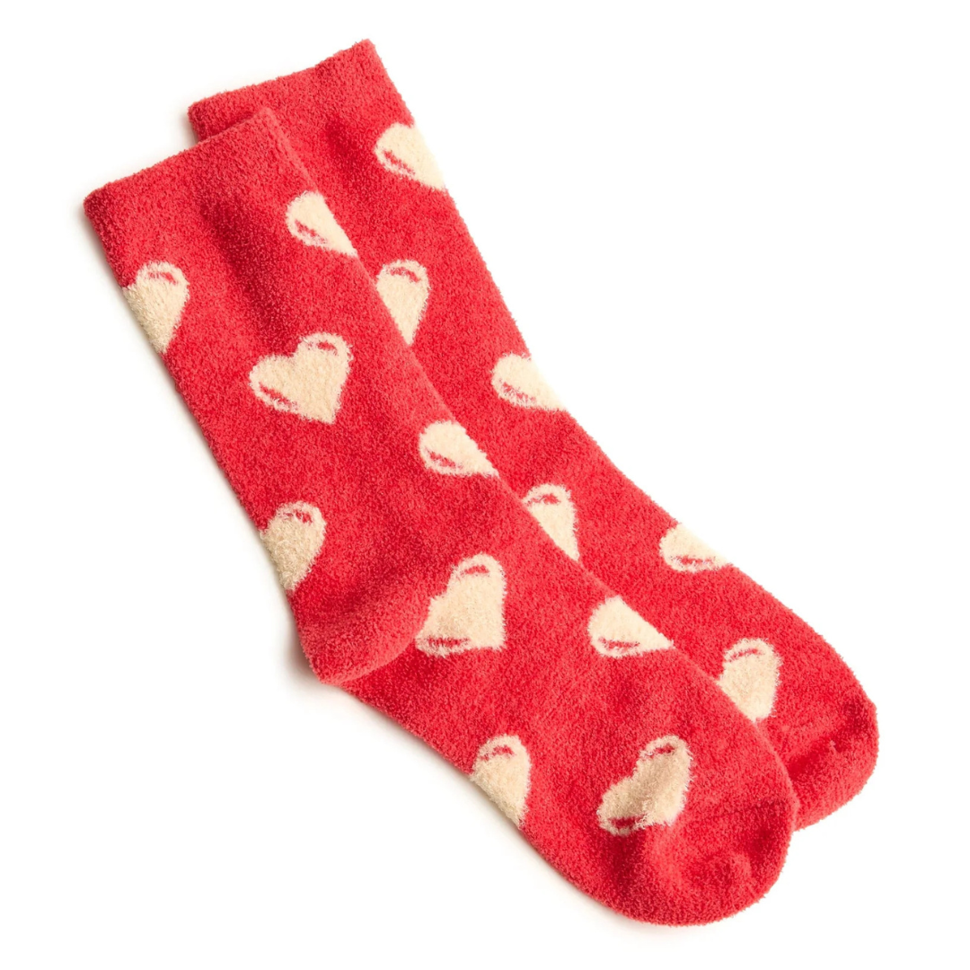 Vera Bradley Fleece Socks - Graphic Heart