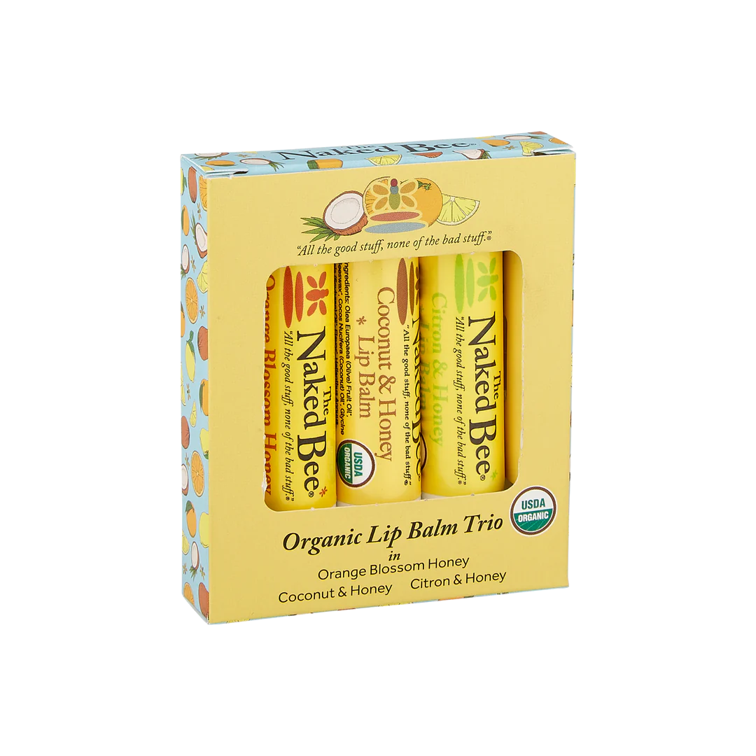 The Naked Bee Organic Lip Balm Gift Set - 3 Pack