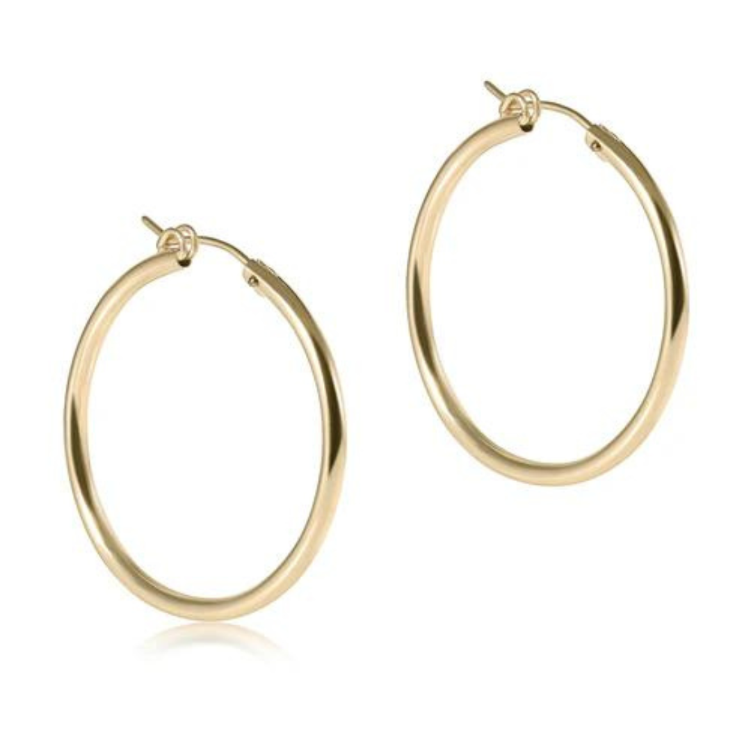 Enewton Classic Gold Round Smooth Hoops