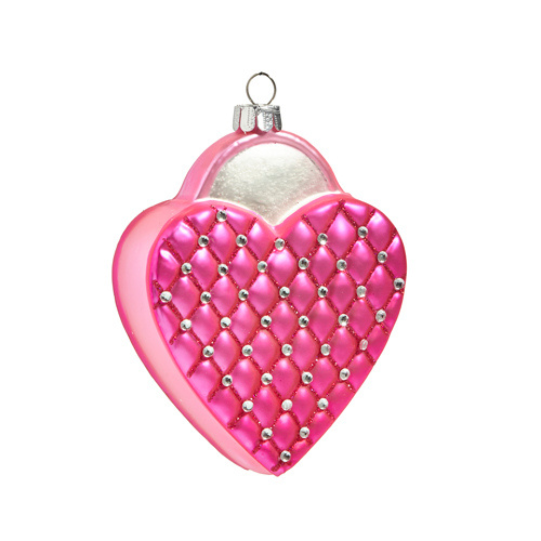 Raz Quilted Pink Purse Ornament