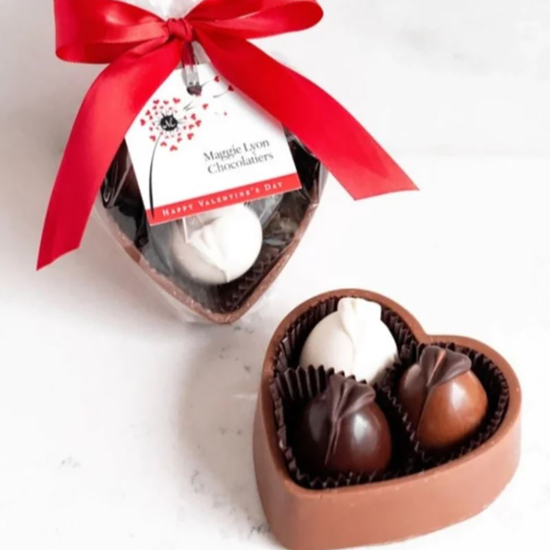 Maggie Lyon Milk Chocolate Heart w/Truffles