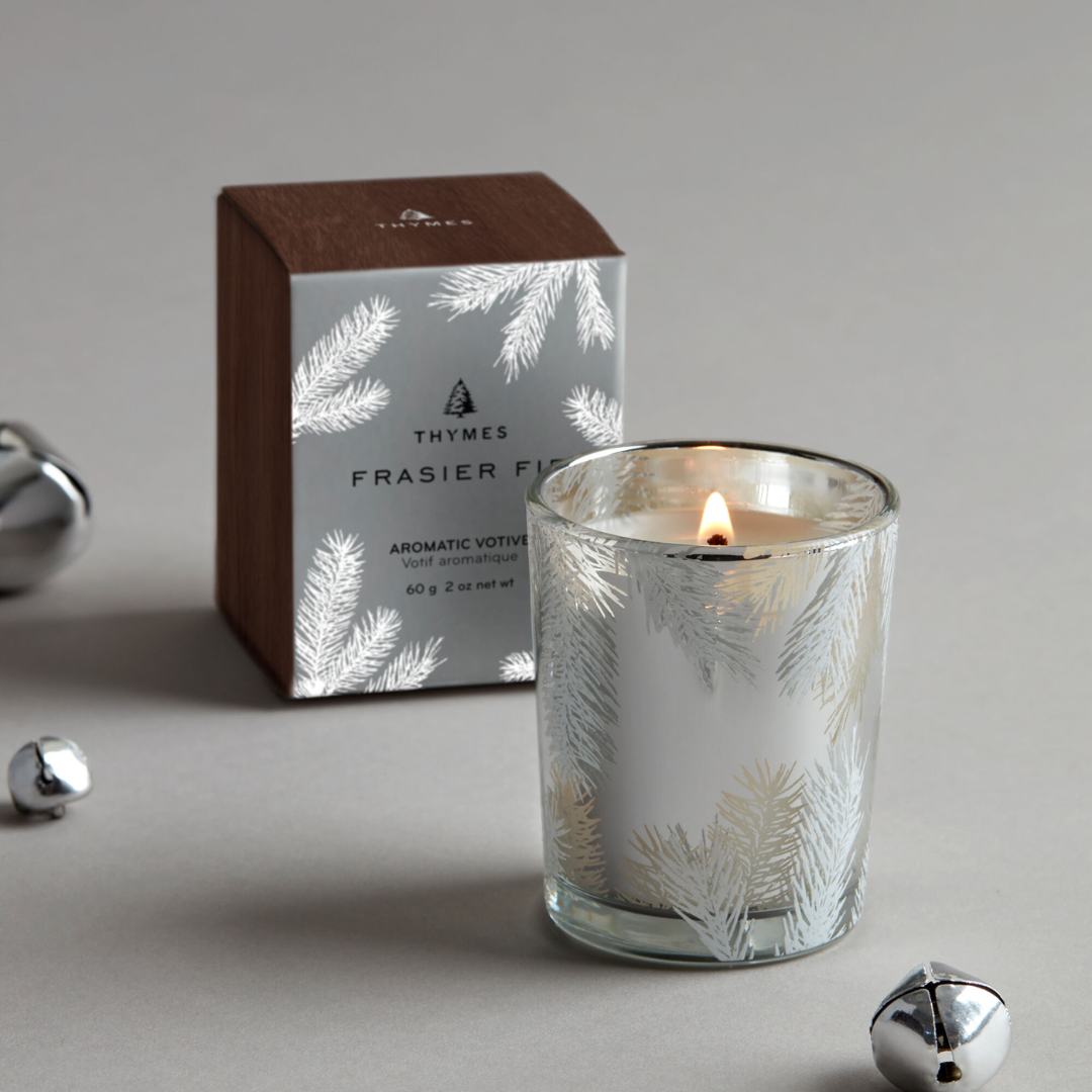 Thymes Frasier Fir Statement Boxed Votive Candle - The Cottage