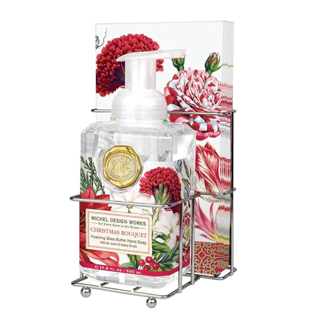 Michel Design Works Christmas Bouquet Foaming Soap Napkin Set