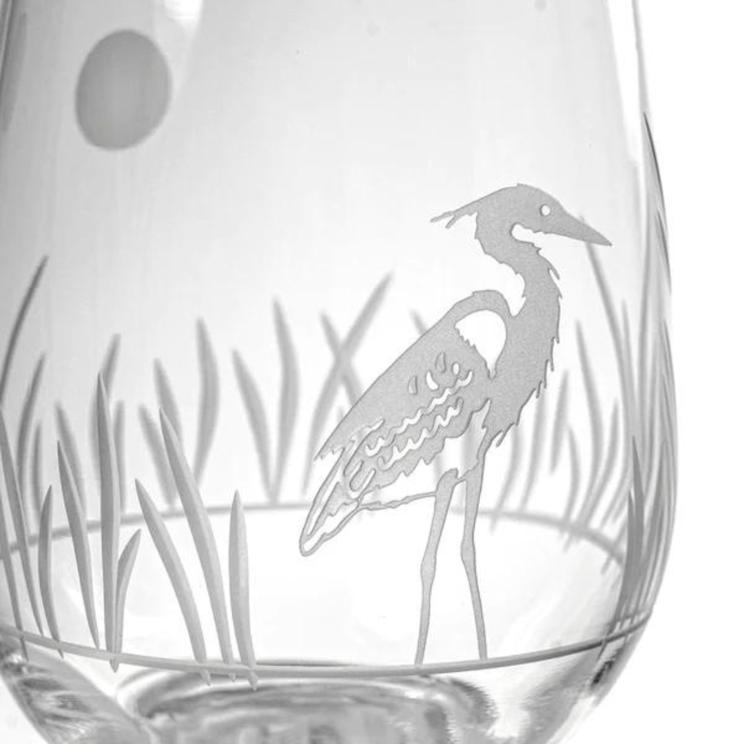 Rolf Stemless Wine Glass - Heron
