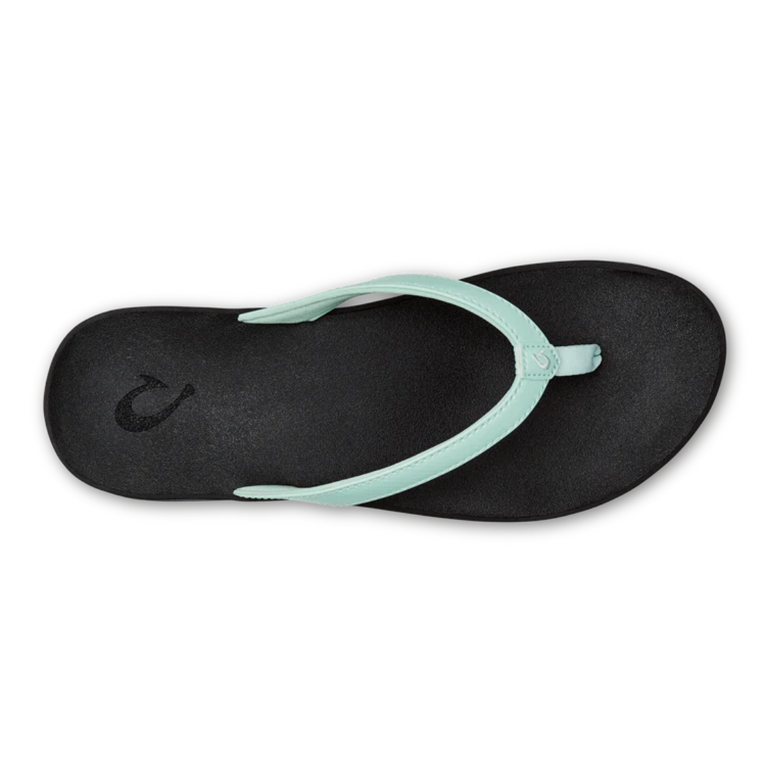 Olukai Puawe Flip Flops - Sea Glass/Black