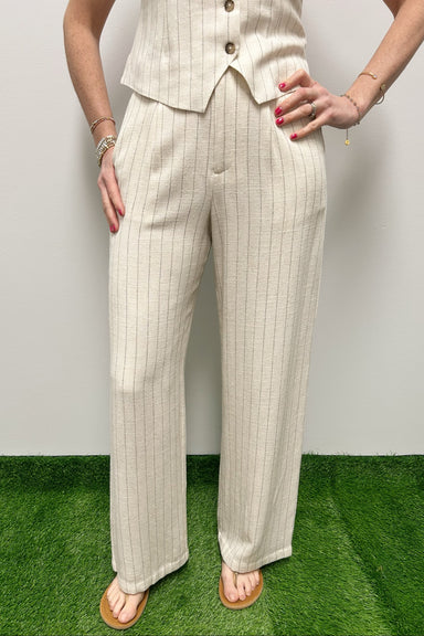 Z Supply Bennett Pinstripe Pant - Flax - The Cottage