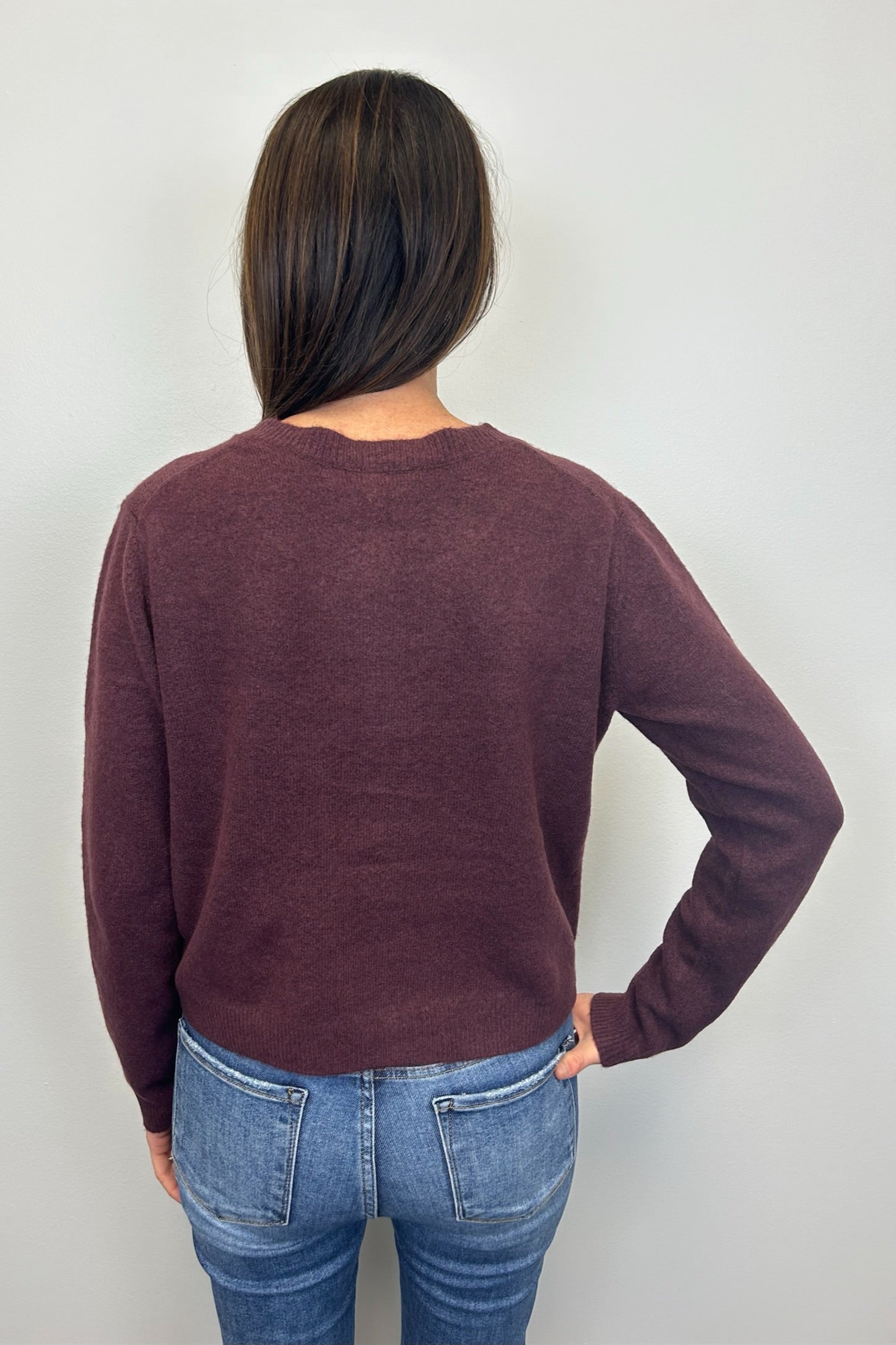 Z Supply Outlook Cardigan - Berry Wine