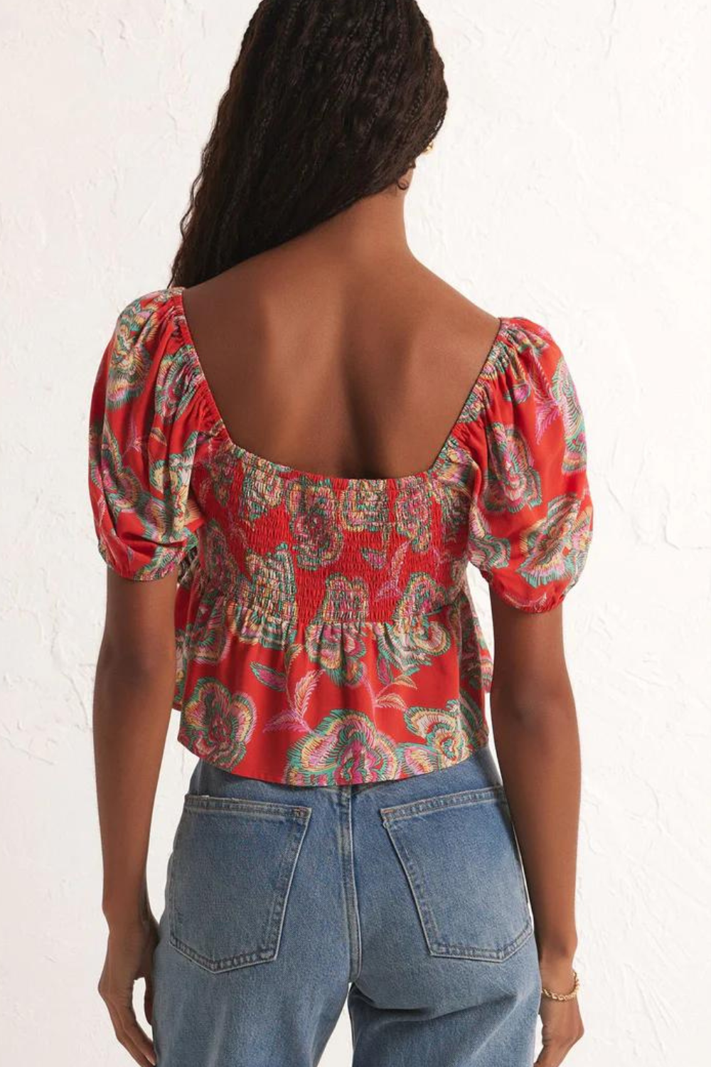 Z Supply Renelle Floral Top - Tango
