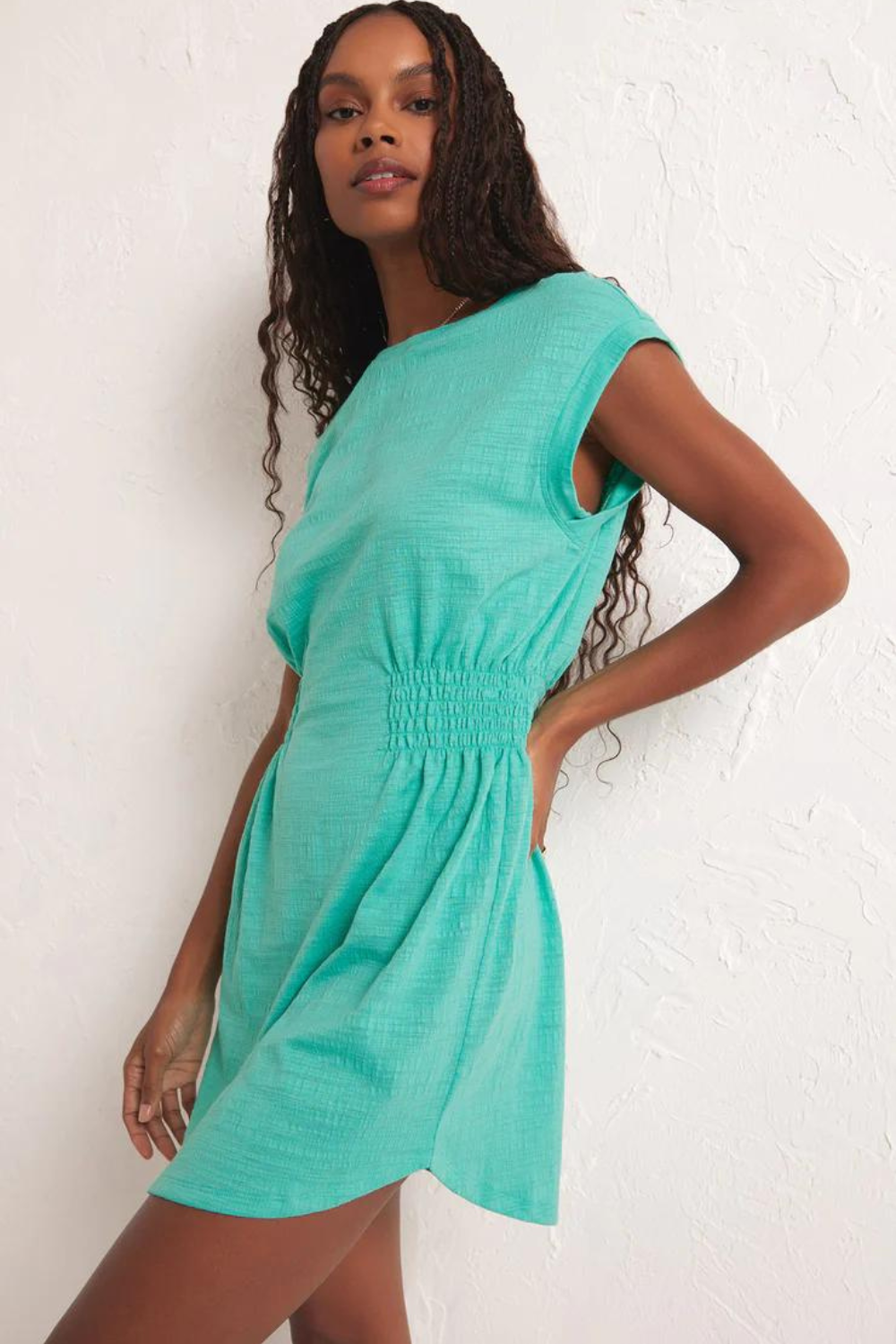 Z Supply Rowan Textured Knit Dress - Cabana Green