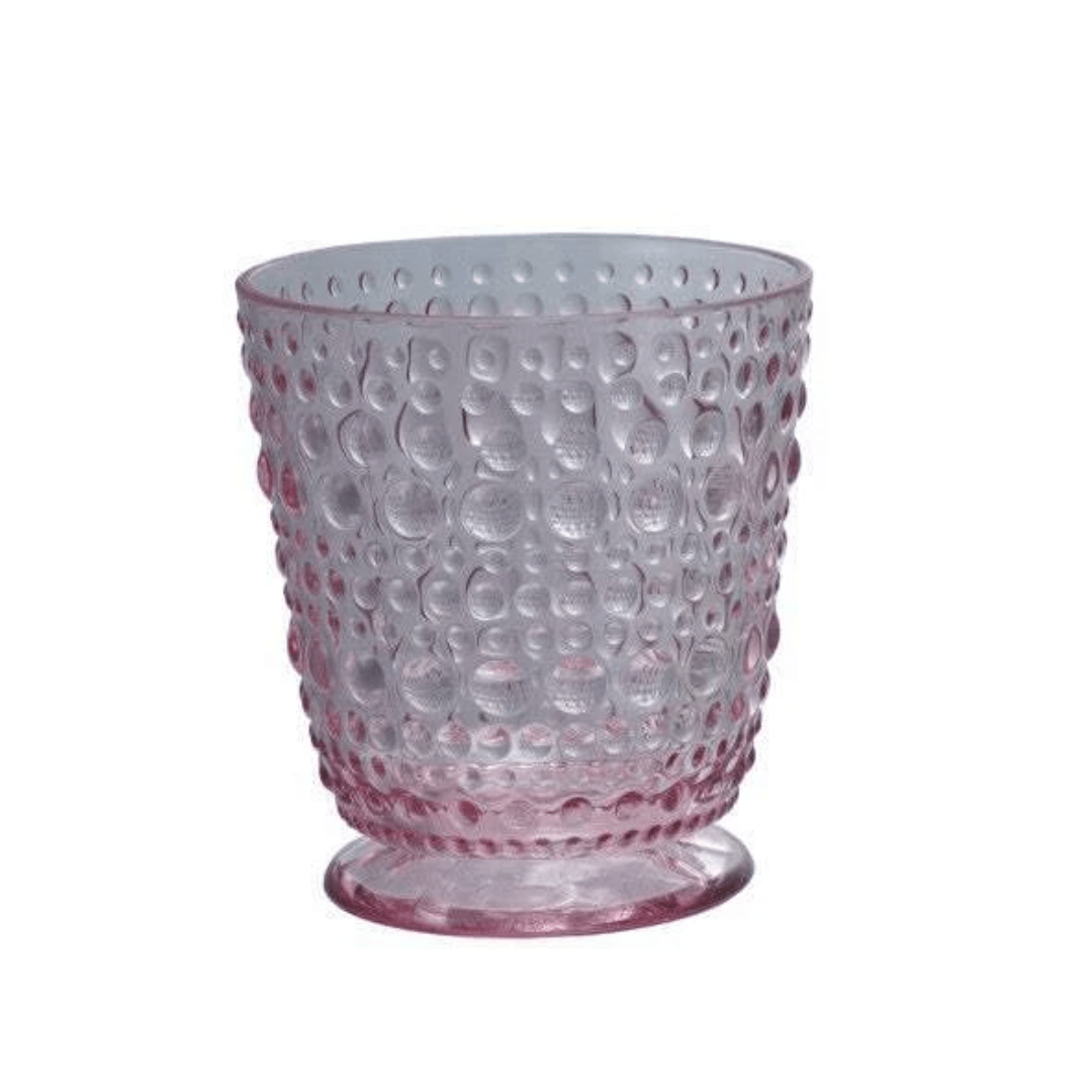 Acrylic Footed Glass w/Dots - Creative Co - Op