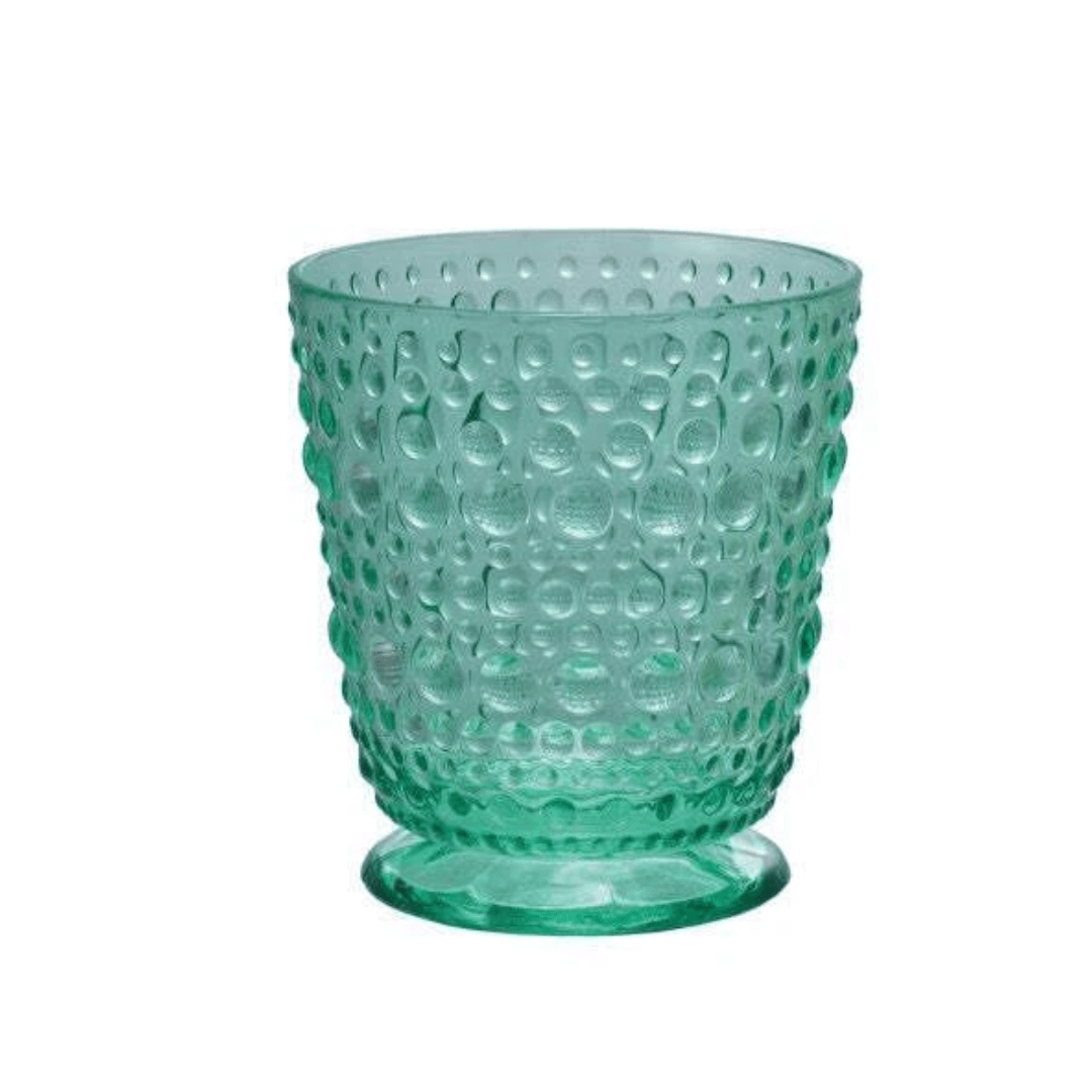 Acrylic Footed Glass w/Dots - Creative Co - Op