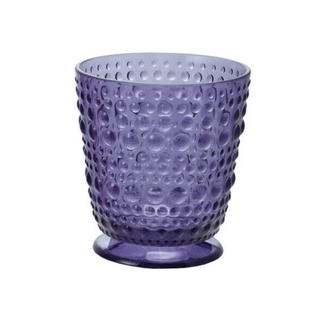 Acrylic Footed Glass w/Dots - Creative Co - Op