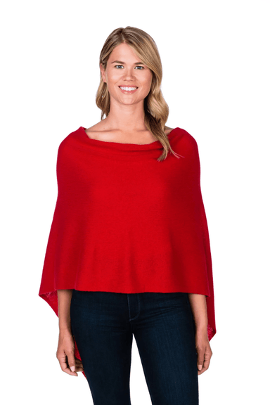 Alashan Cashmere Dress Topper - Crimson - Alashan Cashmere Co.